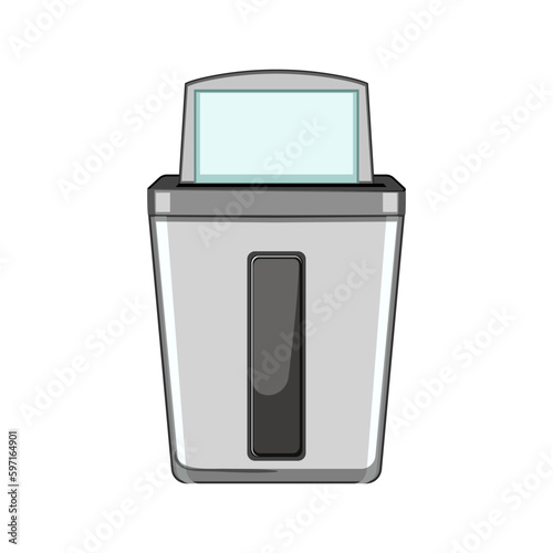 document cut shredder cartoon vector illustration