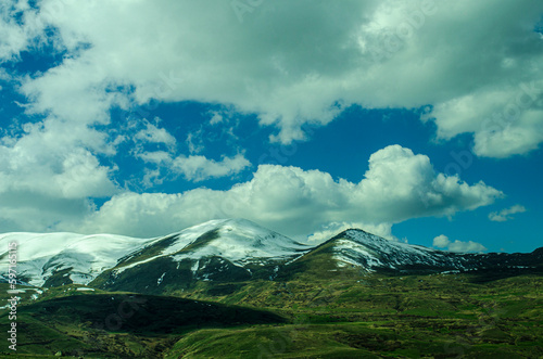 clouds over the mountain
