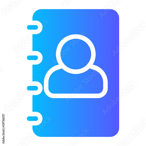 contact book gradient icon