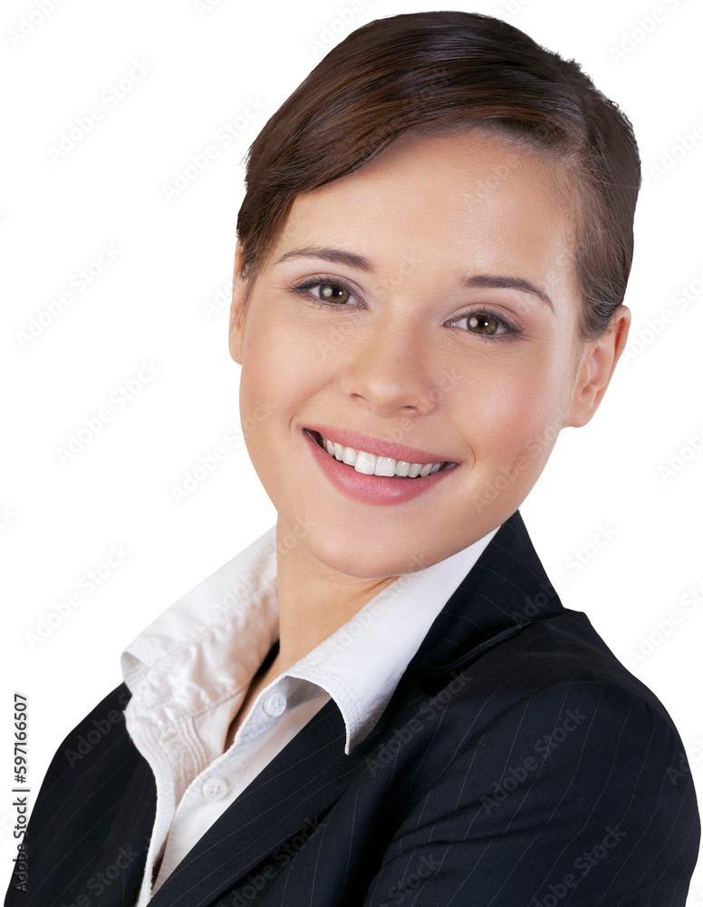 Smiling Young Businesswoman - Isolated Smiling Young Businesswoman - Isolated