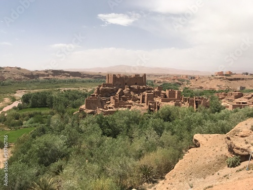 Ancient Kasbah at RoseValley in Morocco photo