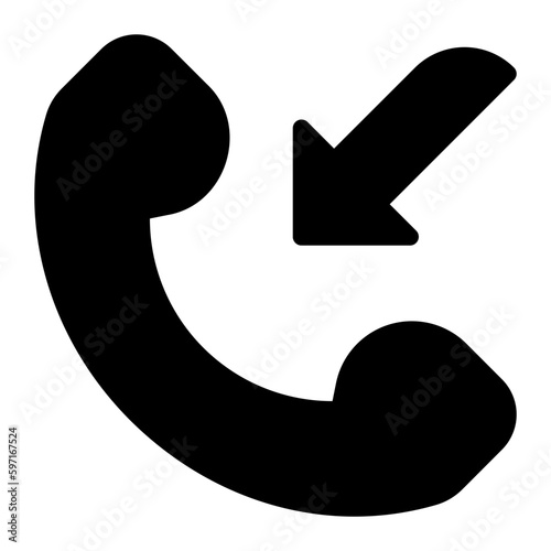 incoming call glyph icon