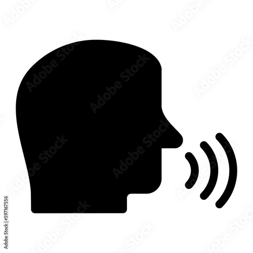 voice command glyph icon