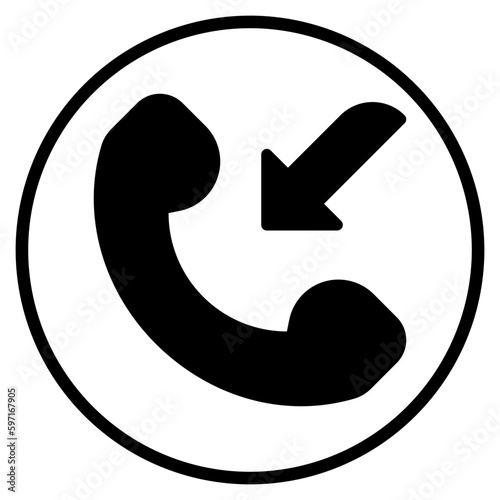 incoming call glyph icon