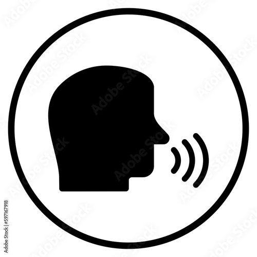 voice command glyph icon