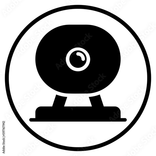web camera glyph icon