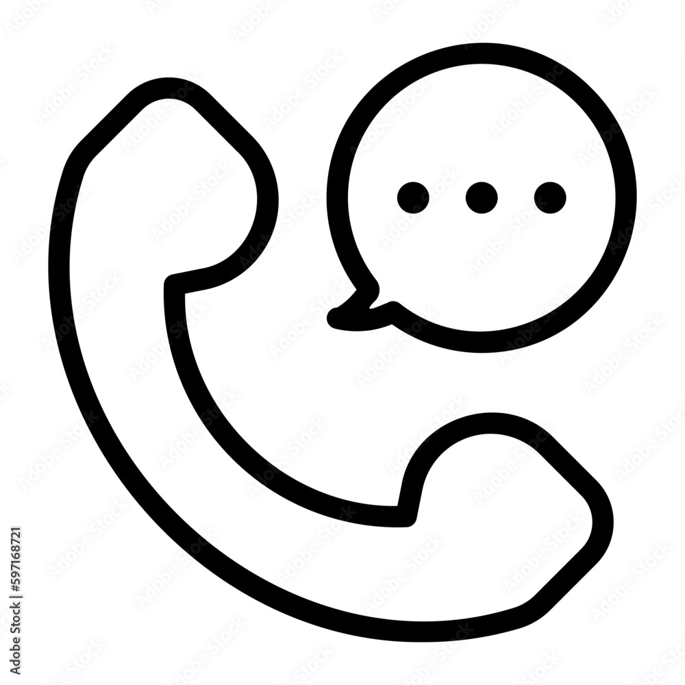 phone call line icon phone call line icon
