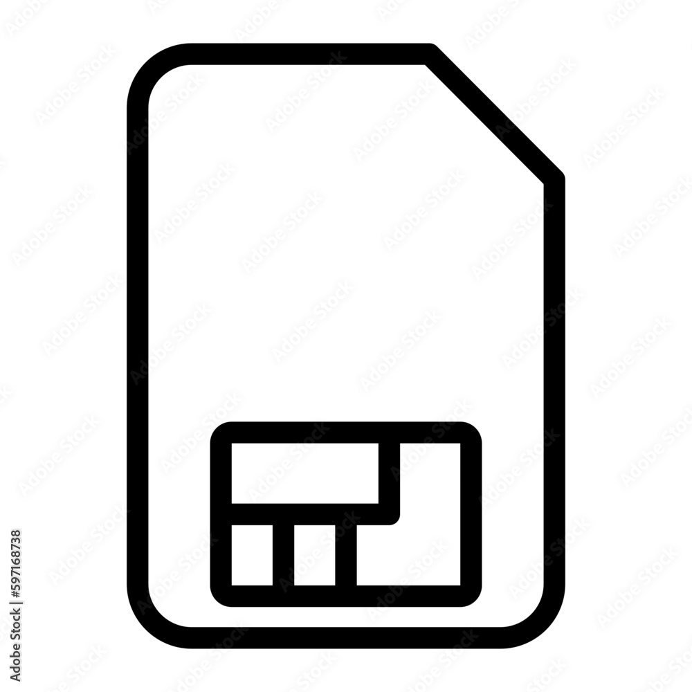 Obraz premium sim line icon