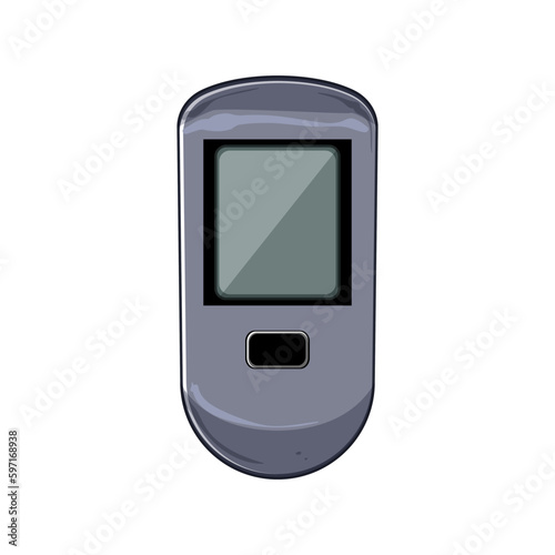 care blood glucometer cartoon vector illustration