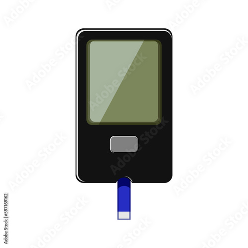 sugar blood glucometer cartoon vector illustration