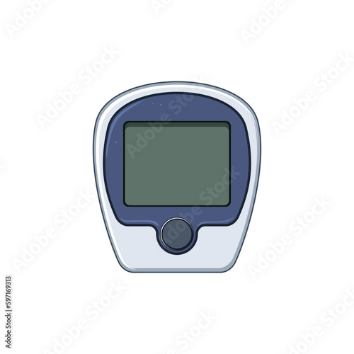 insulin blood glucometer cartoon vector illustration