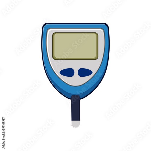 test blood glucometer cartoon vector illustration