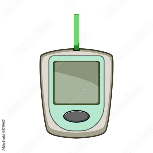 control blood glucometer cartoon vector illustration
