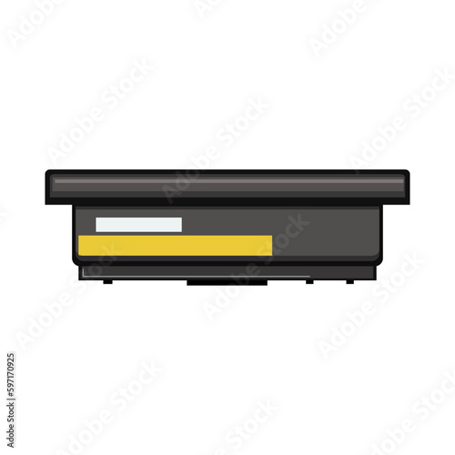 notebook laptop battery cartoon vector illustration