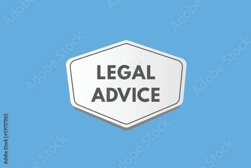 Legal Advice text Button. Legal Advice Sign Icon Label Sticker Web Buttons