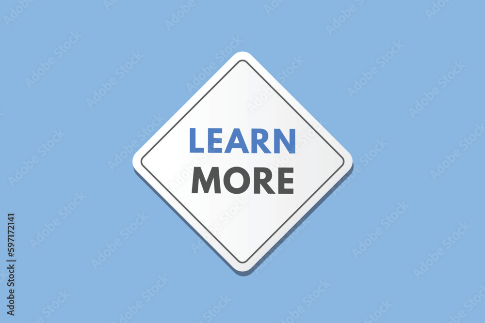 Learn More text Button. Learn More Sign Icon Label Sticker Web Buttons Learn More text Button. Learn More Sign Icon Label Sticker Web Buttons