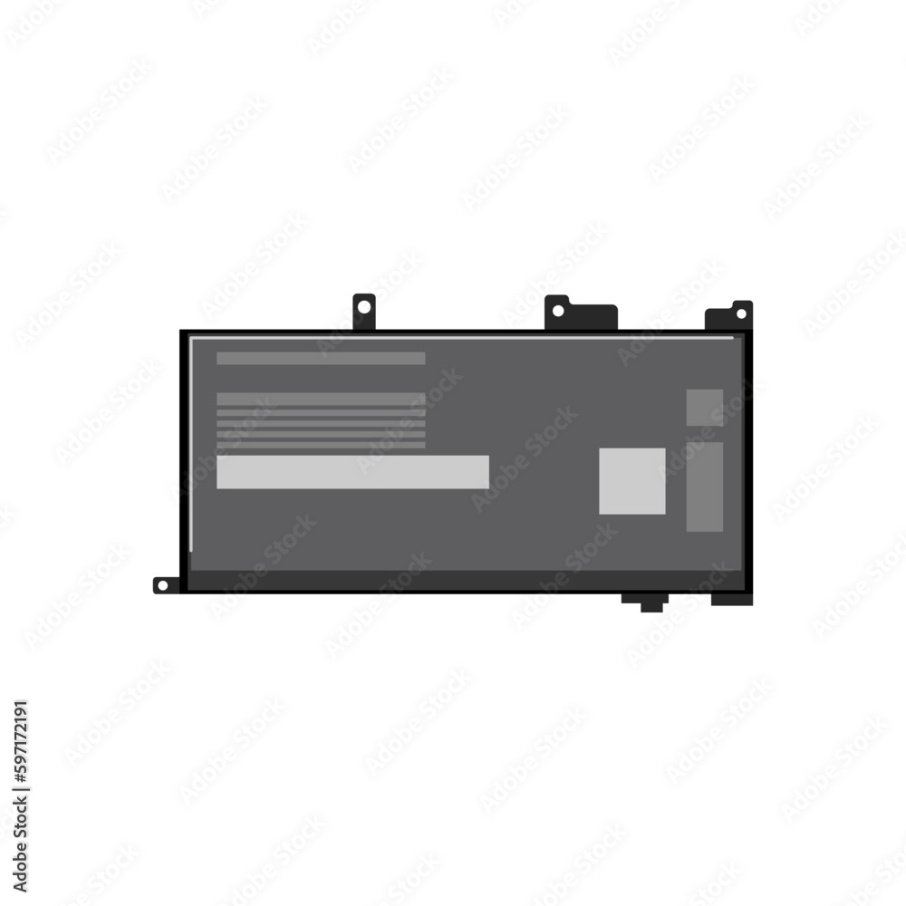 charge laptop battery cartoon vector illustration