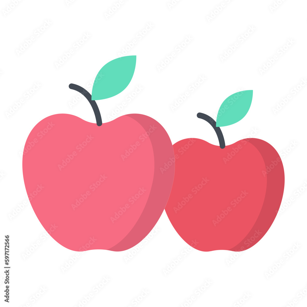Apples Flat Icon Apples Flat Icon