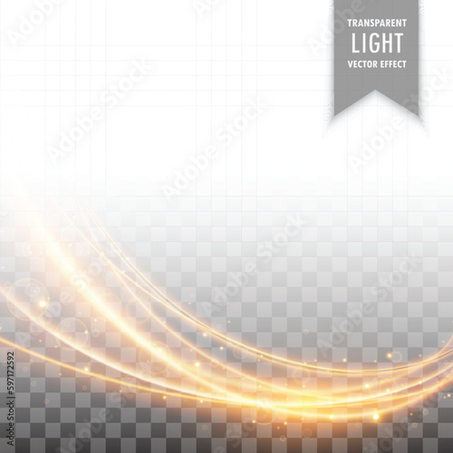 Modern wavy golden light colorful effect on background
