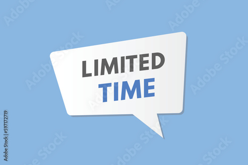 Limited Time text Button. Limited Time Sign Icon Label Sticker Web Buttons