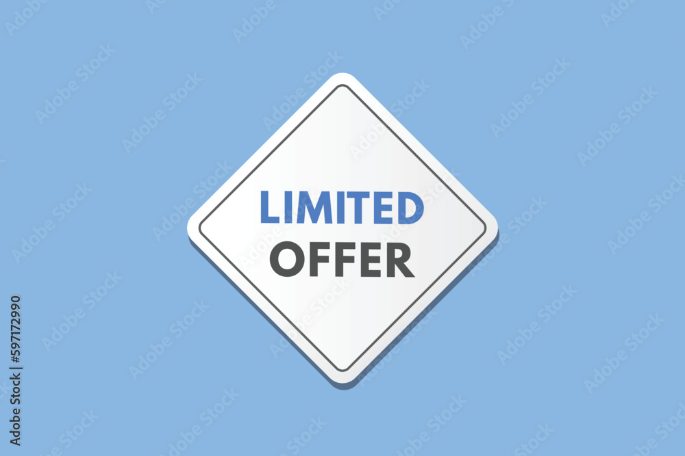 Limited offer text Button. Limited offer Sign Icon Label Sticker Web Buttons
Limited offer text Button. Limited offer Sign Icon Label Sticker Web Buttons