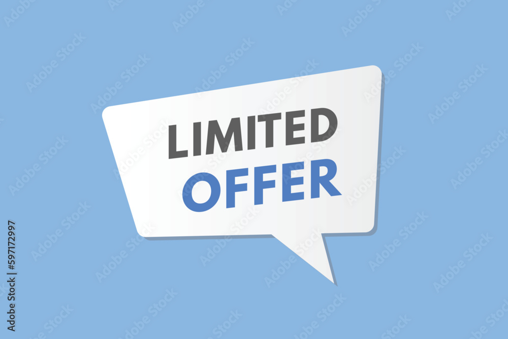 Limited offer text Button. Limited offer Sign Icon Label Sticker Web Buttons
Limited offer text Button. Limited offer Sign Icon Label Sticker Web Buttons