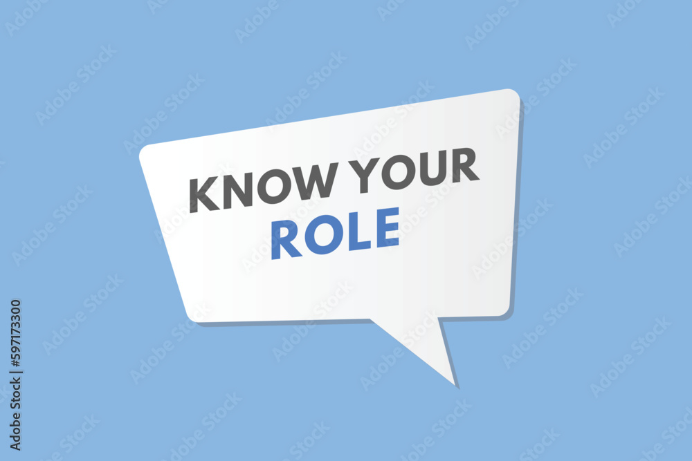 Know Your Role text Button. Know Your Role Sign Icon Label Sticker Web Buttons Know Your Role text Button. Know Your Role Sign Icon Label Sticker Web Buttons