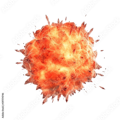 Explosive Fire with transparent background
