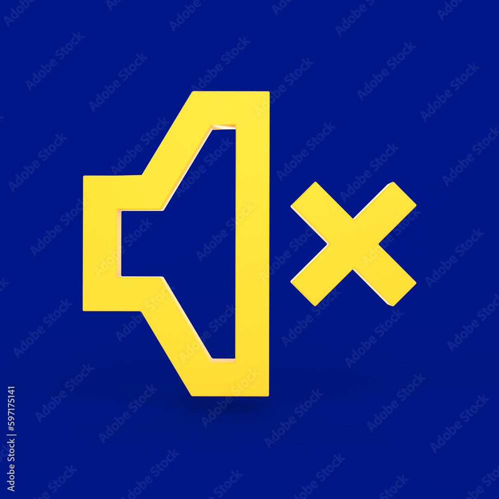 Obraz premium Sound Volume Mute Front Side