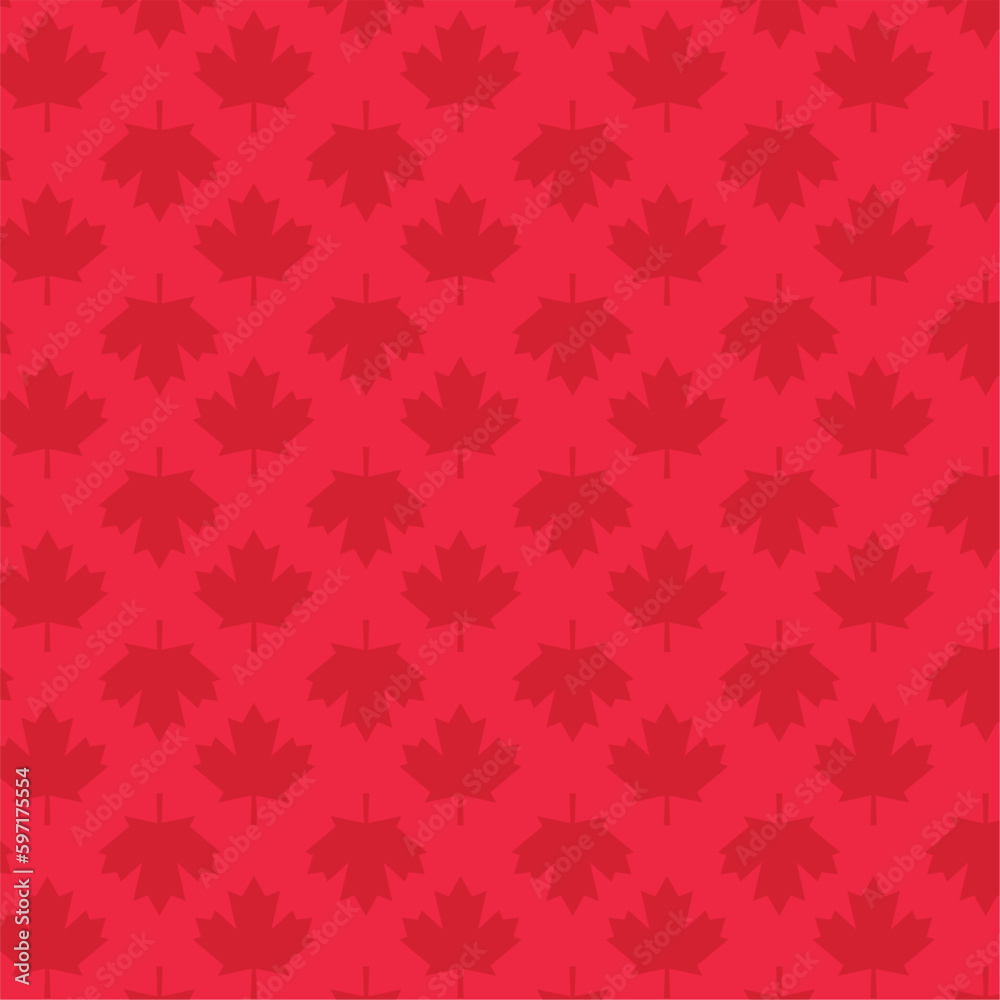 Colored seamless pattern background with maple leaves Vector