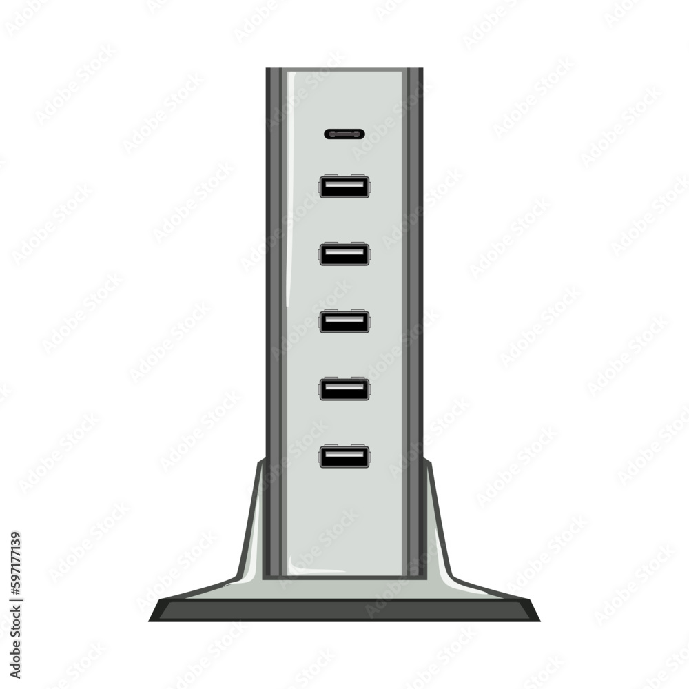 equipment usb hub cartoon vector illustration equipment usb hub cartoon vector illustration