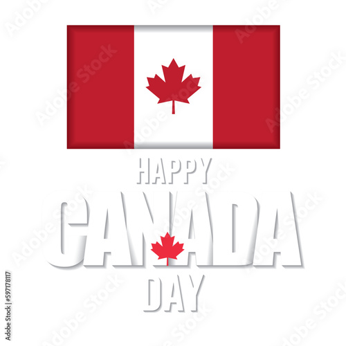 Colored canada day template poster Vector