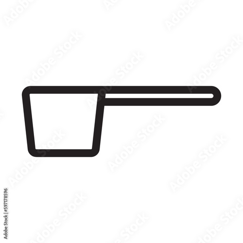 Powder measure spoon scoop icon vector. photo