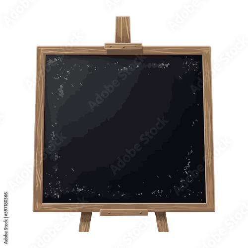 Education announcement on old blackboard frame