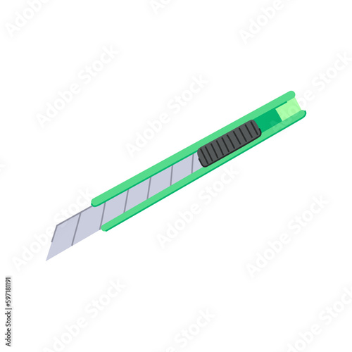 cut cutter knife cartoon vector illustration