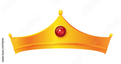 3d golden tiara crown. Can be used for overlay.