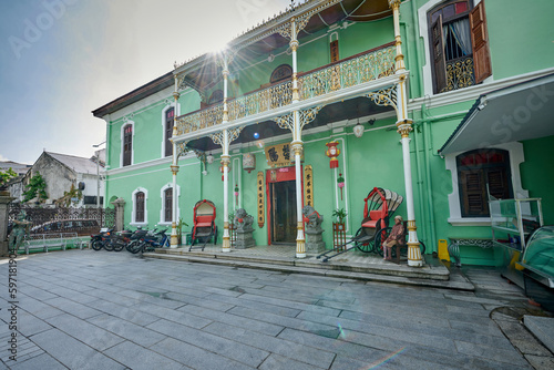 Penang Peranakan Mansion and the nyonya lifestyle. Translation: Brighter future, prosperity always, good fortune, longevity in living, great health. 