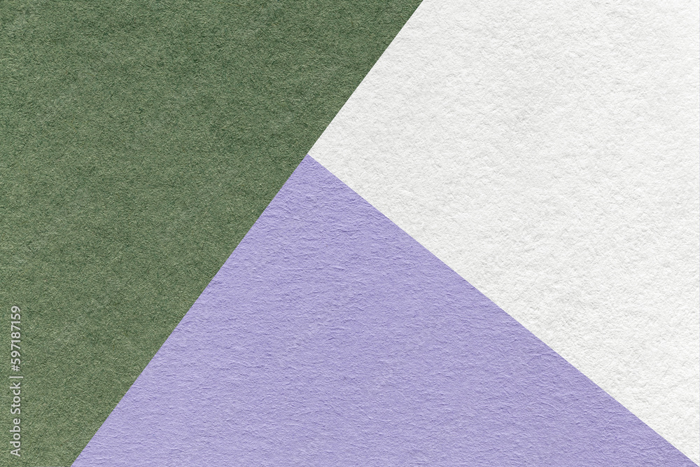 Texture of craft green, white and violet shade color paper background, macro. Vintage abstract olive cardboard Texture of craft green, white and violet shade color paper background, macro. Vintage abstract olive cardboard