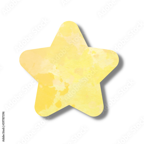 Star Shape Night Sky Outer Space Watercolor Painting Design