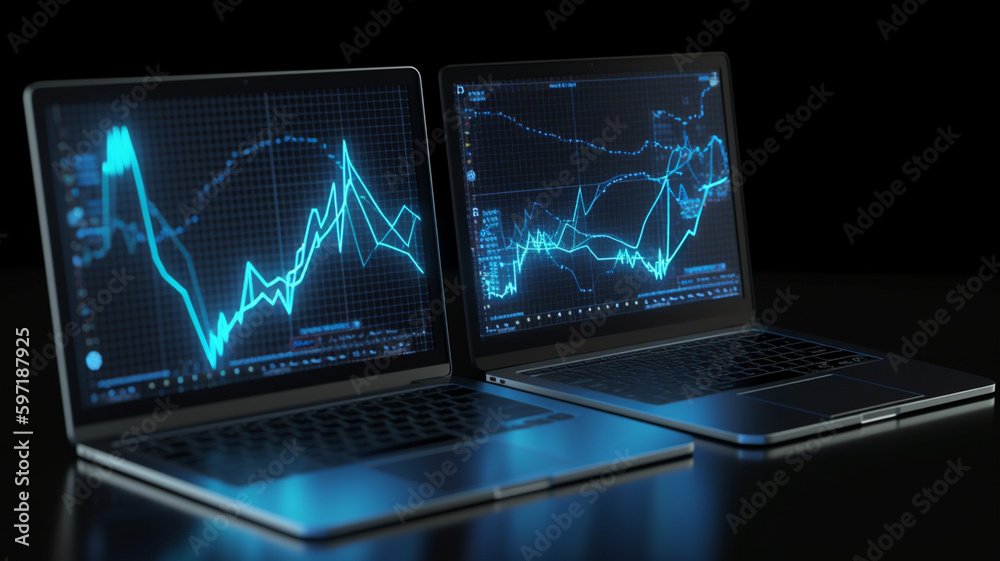 digital market charts on a laptops digital market charts on a laptops