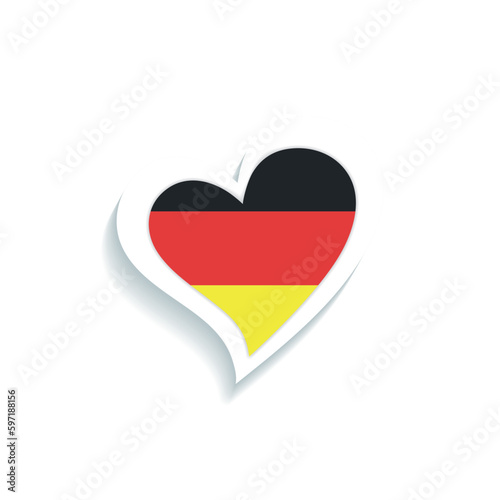 Free Download Isolated heart shape with the flag of Germany Vector - GFXLoad