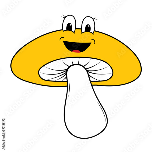 Groovy Mashroom Illustration