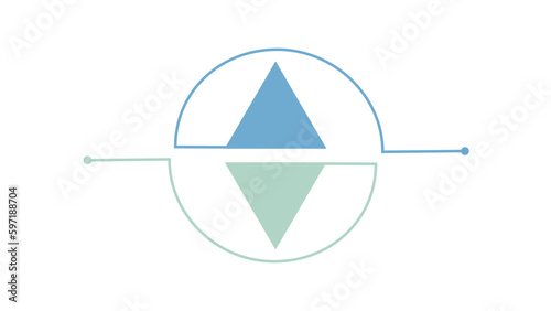 Blank company milestones timeline infographic template with pointer as vector can be used for workflow layout, diagram, annual report, web design. Business concept with options, steps or processes.