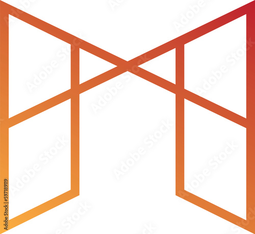 M logo modern line geometric 