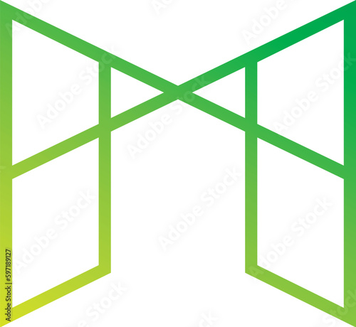 M logo modern line geometric 