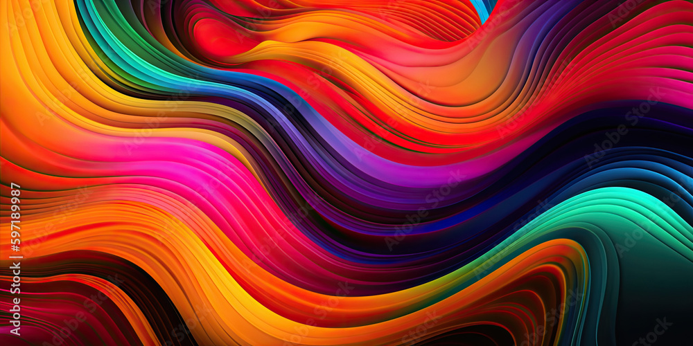 Abstract neon color wallpaper design background. Generative AI Abstract neon color wallpaper design background. Generative AI