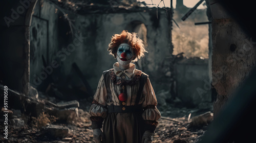 Wallpaper Mural A clown in ruins: a place that once entertained people
Generative AI Torontodigital.ca
