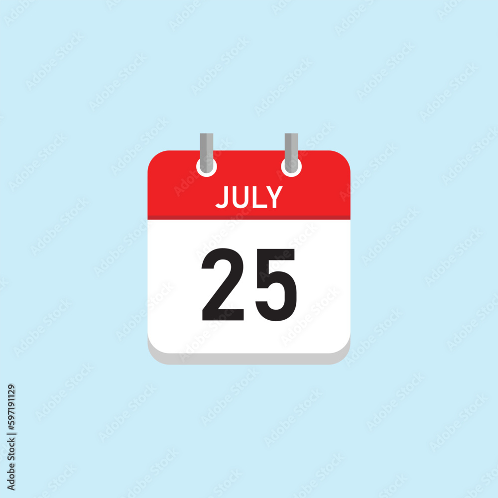 July 25 Concept Design. Vector Illustration.