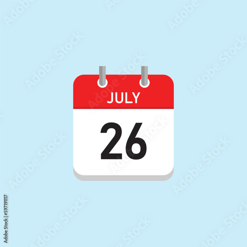 July 26 Concept Design. Vector Illustration.