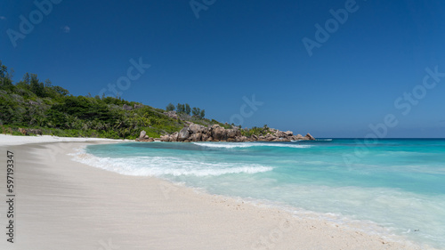 Fototapeta Naklejka Na Ścianę i Meble -  Anse Cocos  Beach, La Digue, Seychelles